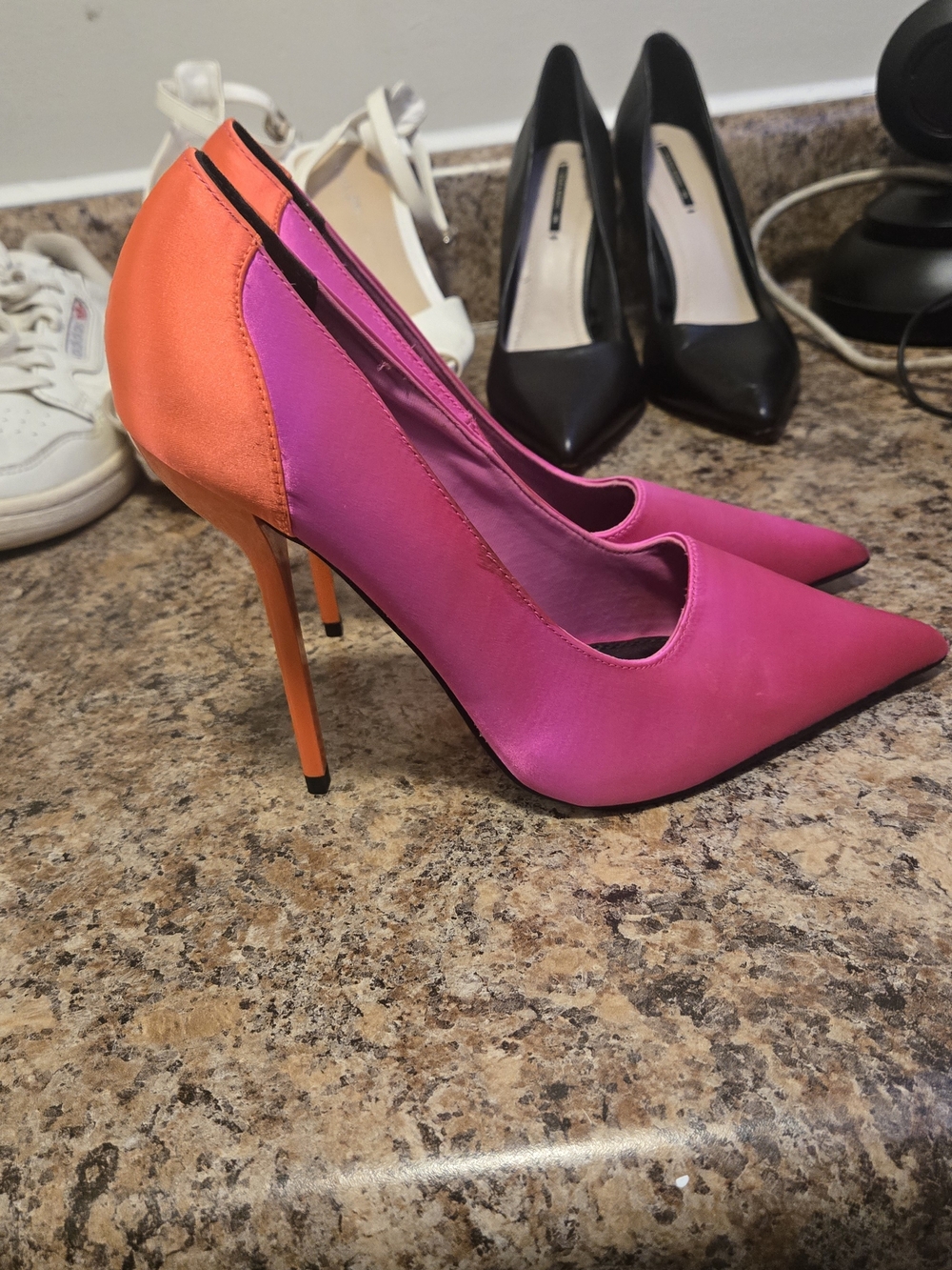 ASOS Two-Tone Pink and Orange Pointed Toe Stiletto Pumps SIZE 7*** - Picture 2 of 4